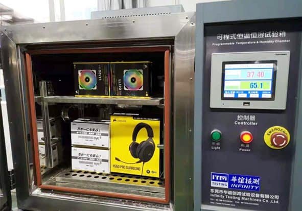 Programmable Temperature & Humidity Chamber simulating environmental conditions for packaging durability testing