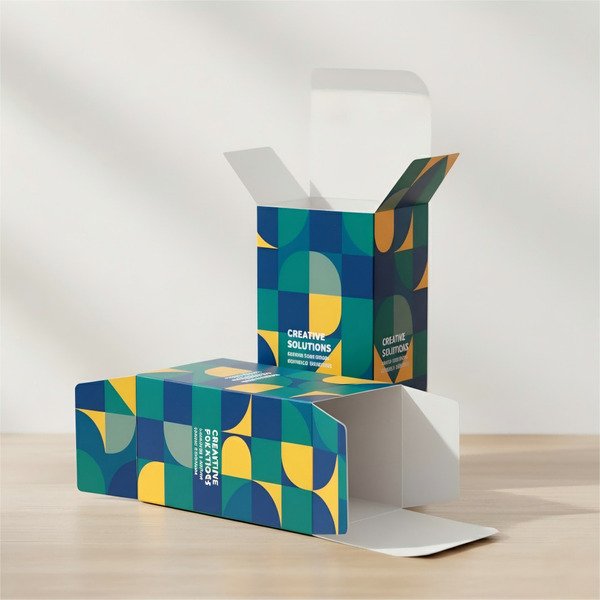 Straight Tuck End folding carton with top and bottom flaps folding in the same direction
