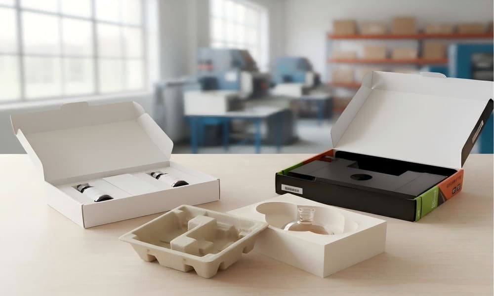 Real-world applications of Paper Inserts and Pulp Trays for packaging in cosmetics, electronics, and retail industries.