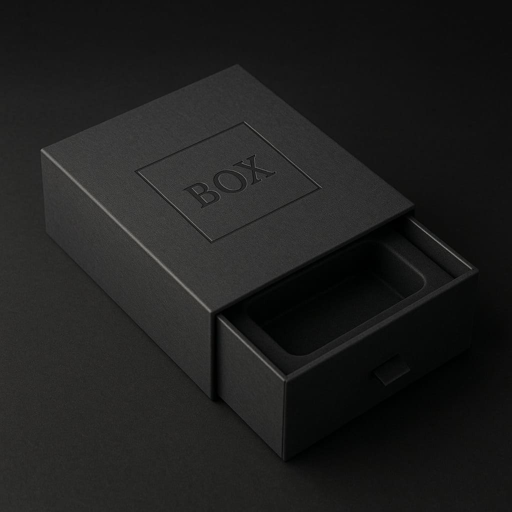 Premium rigid box packaging – luxury gift box made from 1–4mm greyboard for durable and elegant presentation.