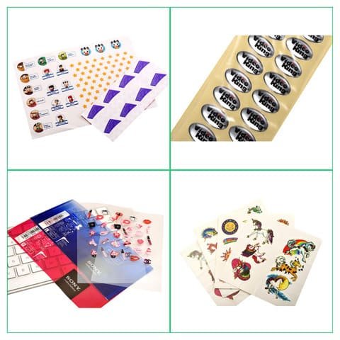 Stickers and labels – custom-designed for brand identity and product labeling.