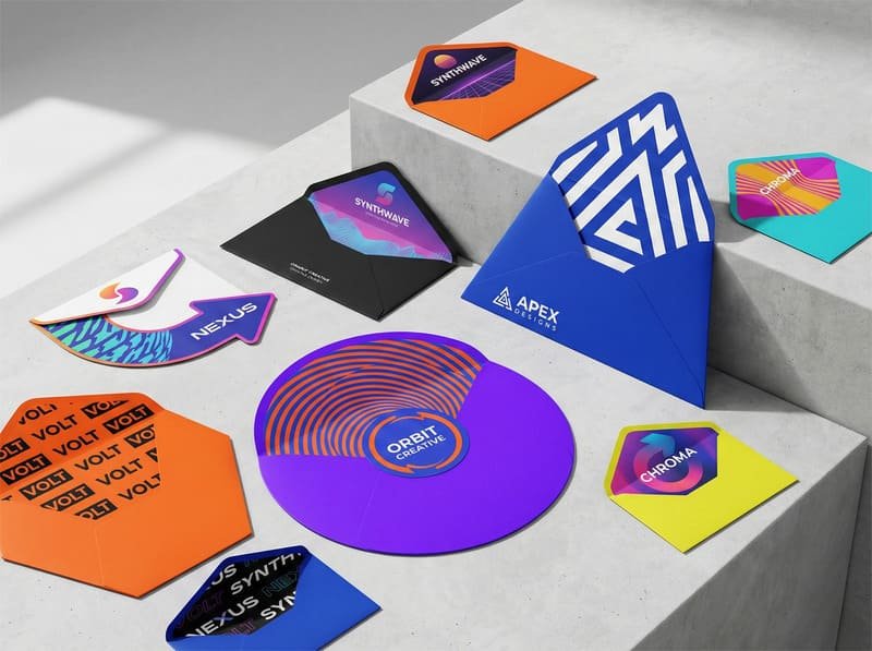 Custom envelopes with unique shapes and designs, perfect for personalized branding and special events.