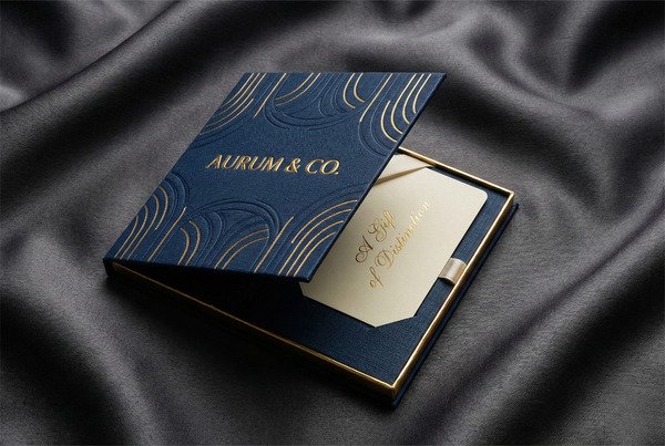 Premium gift card holders designed with elegance and brand refinement.