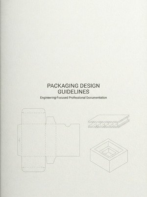 Packaging design guidelines document showing DFM best practices and structural considerations.